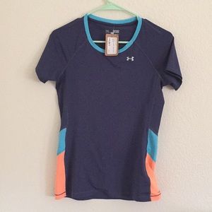 Under Armour Women’s HeatGear XS Blue Exercise Top